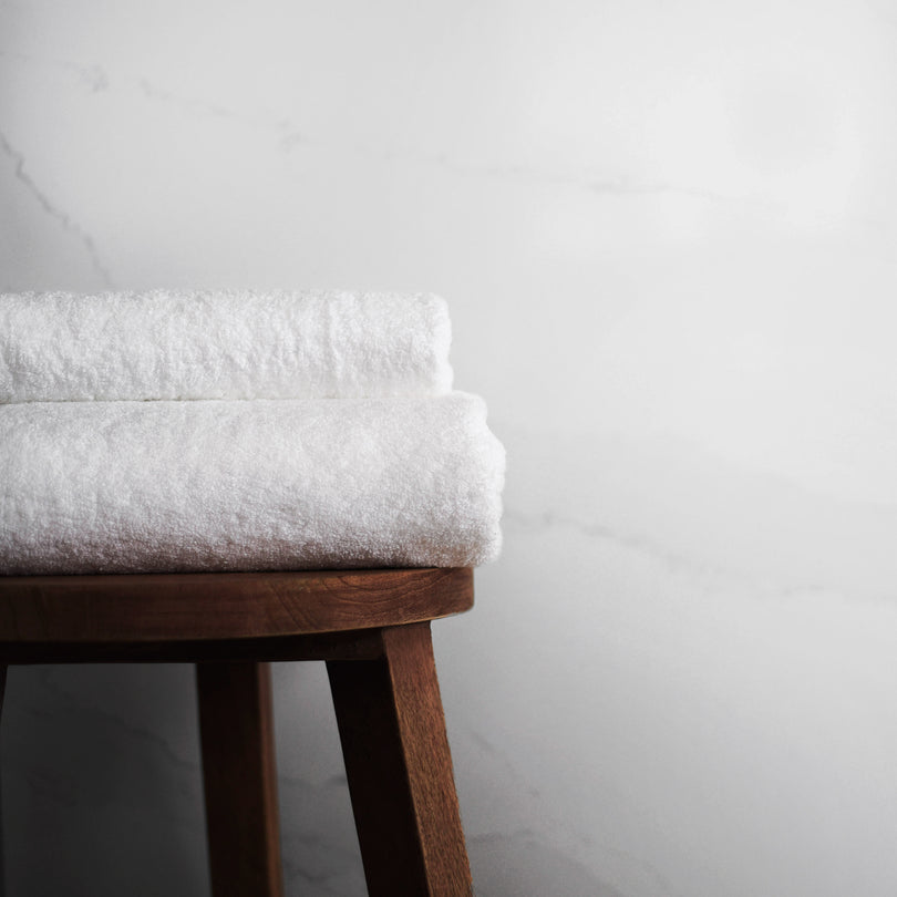 Mjuka vita handdukar